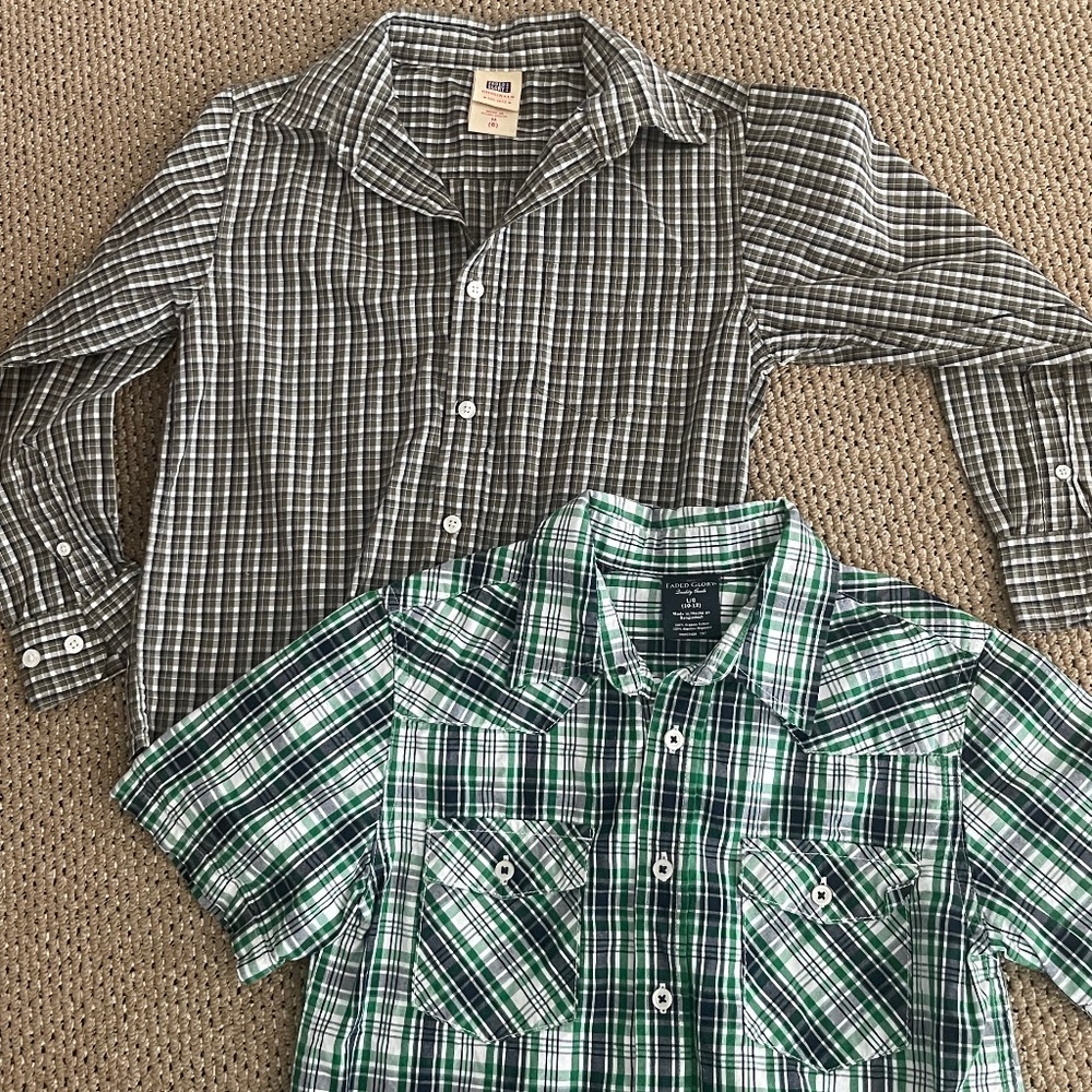 (2) Boys button down shirts